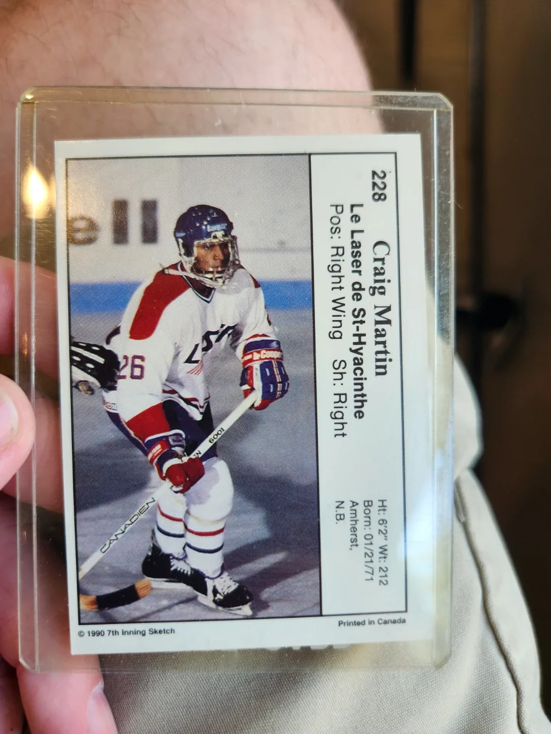 1990 Craig Martin Rookie Card - photo 2