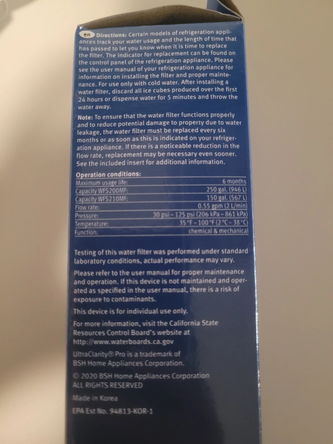 Bosch UltraClarity Pro Water Filter for Refrigerators - photo 3
