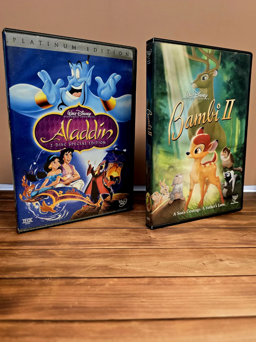 Disney Aladdin Platinum Edition & Bambi II DVDs