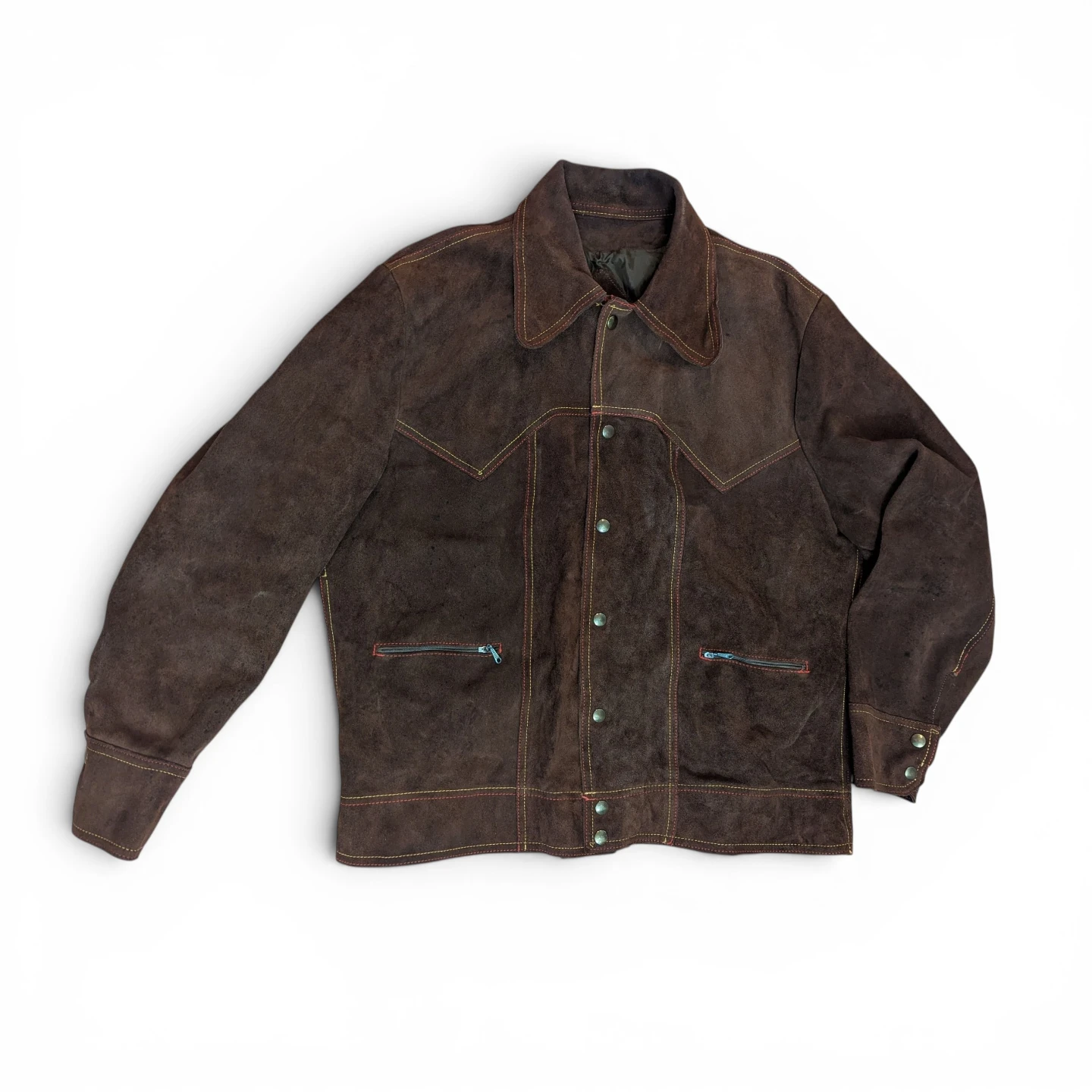VINTAGE Brill Bros. Golden Thread 46 mens leather jacket