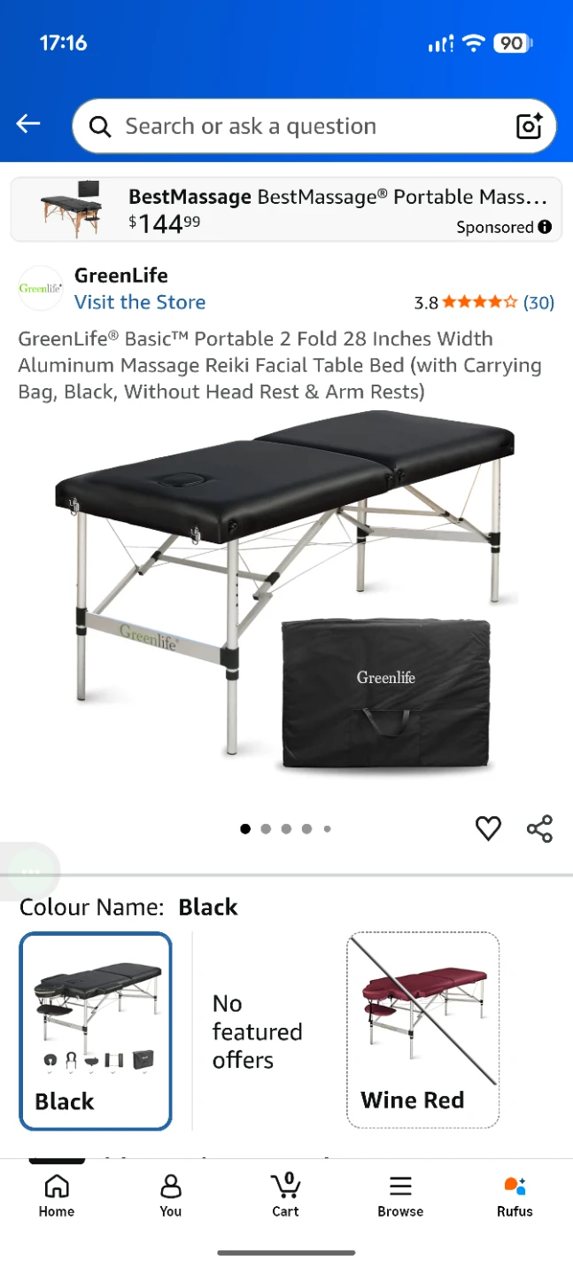Greenlife Portable 2 Fold Massage Table