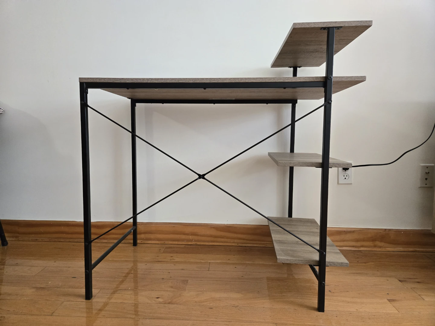 Modern Industrial Style Desk with Shelving - photo 4