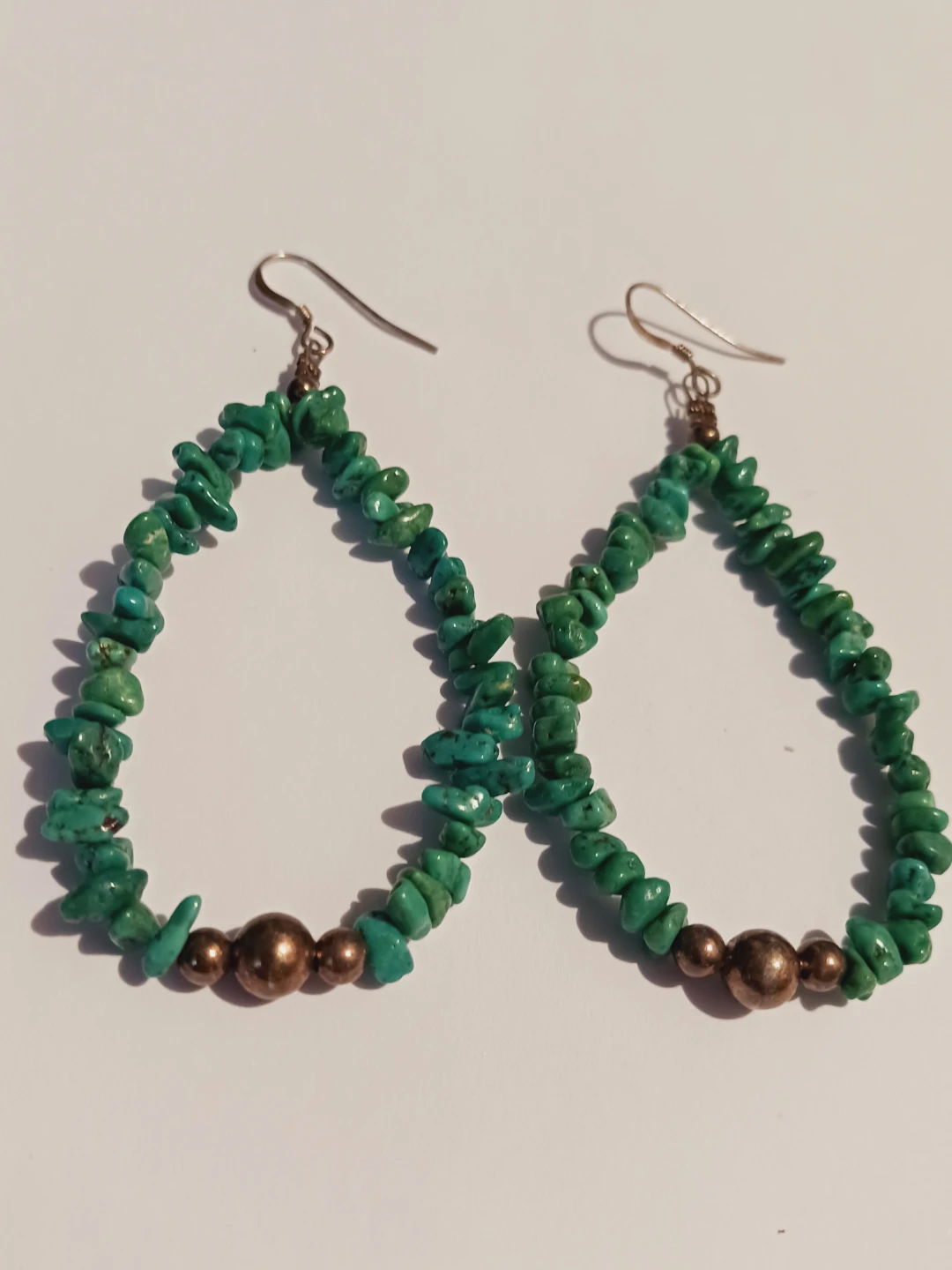 Sterling Silver 925 Stamped Genuine Turquoise Earrings - photo 2