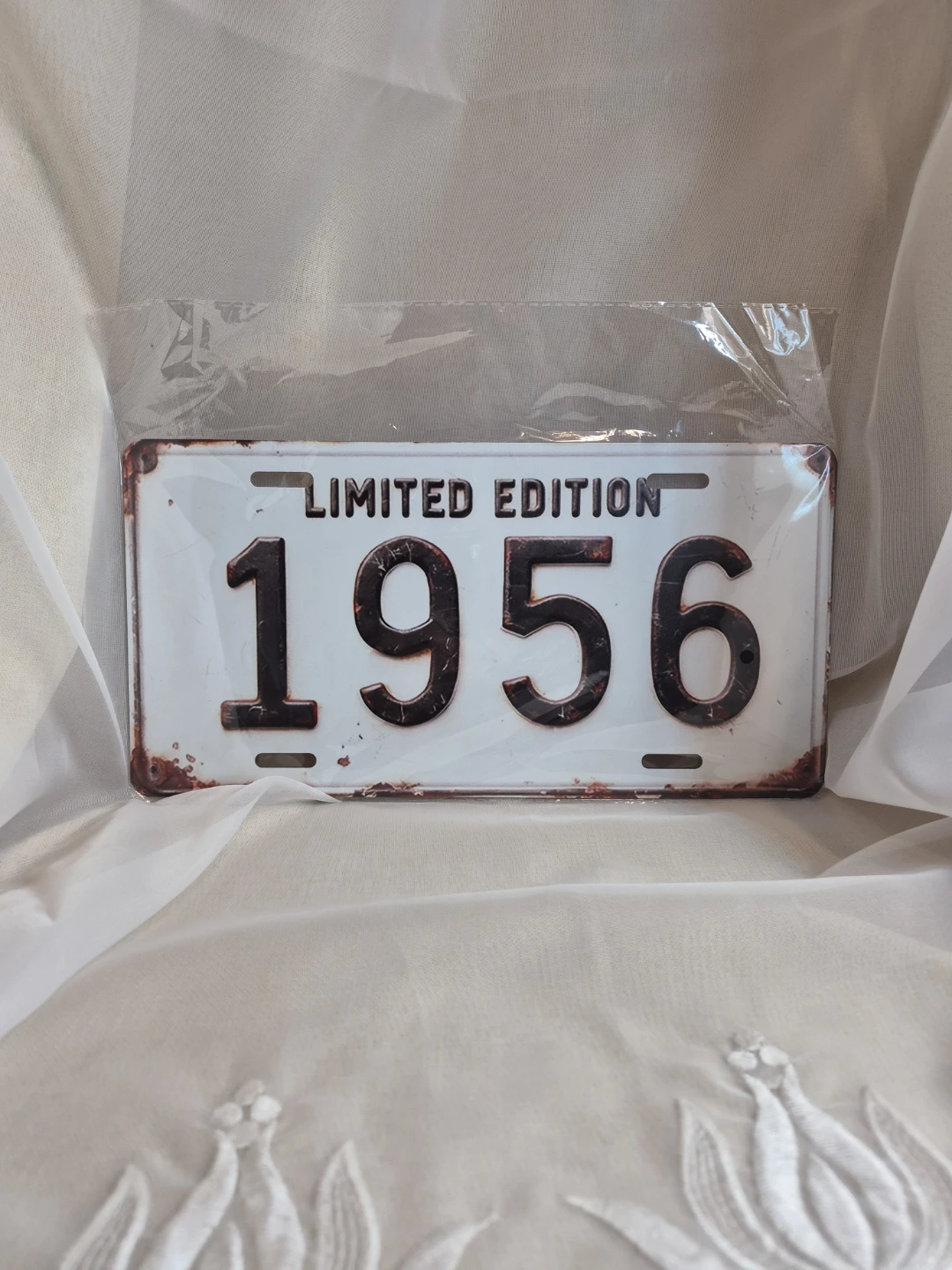 Metal Tin 12" x 6" License Plate 1956 Sign Wall Decor m