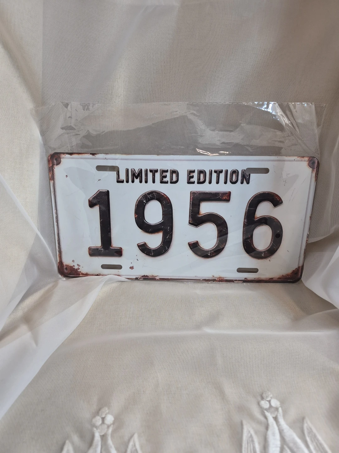 Metal Tin 12" x 6" License Plate 1956 Sign Wall Decor m - photo 2