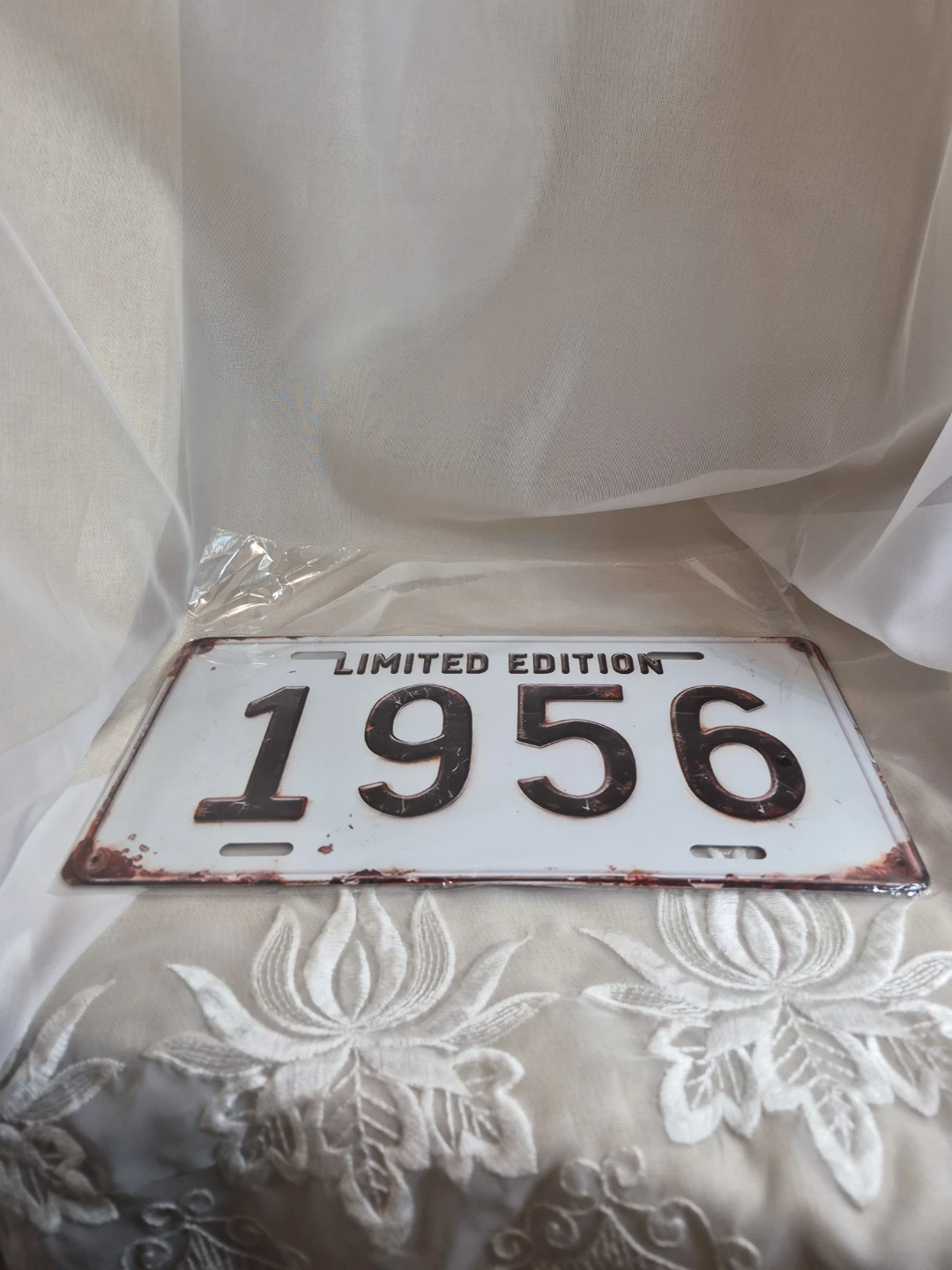 Metal Tin 12" x 6" License Plate 1956 Sign Wall Decor m - photo 3