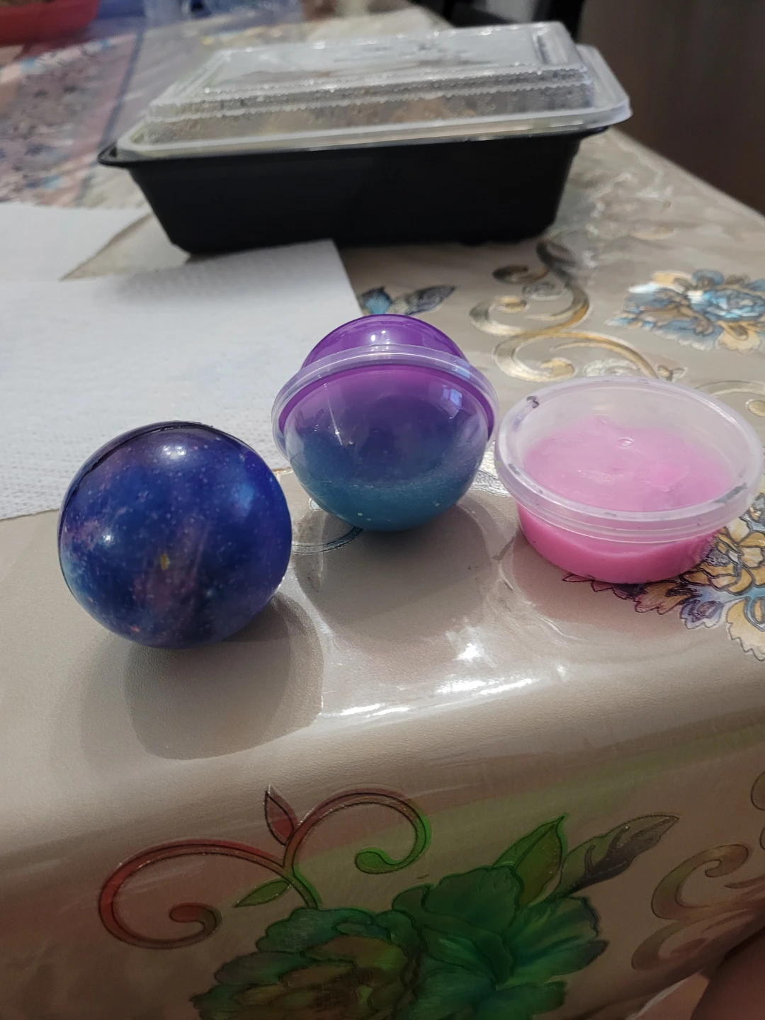 Galaxy balk and pink and blue slime and a brasalet - photo 5