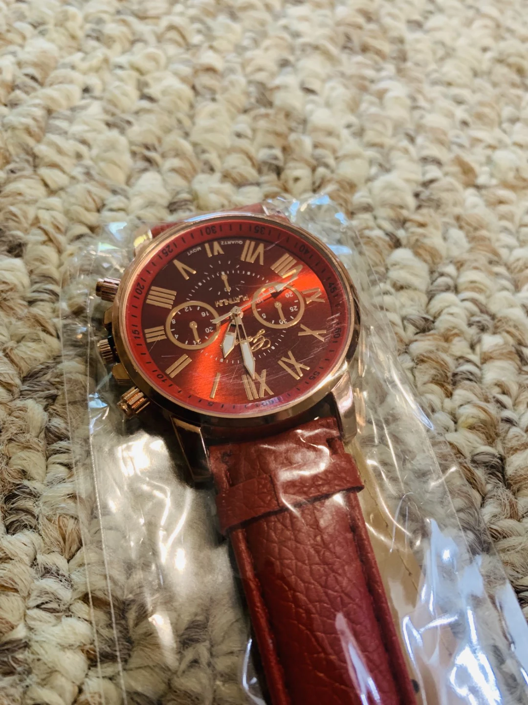 Women's Quartz Watch with Faux Leather Strap