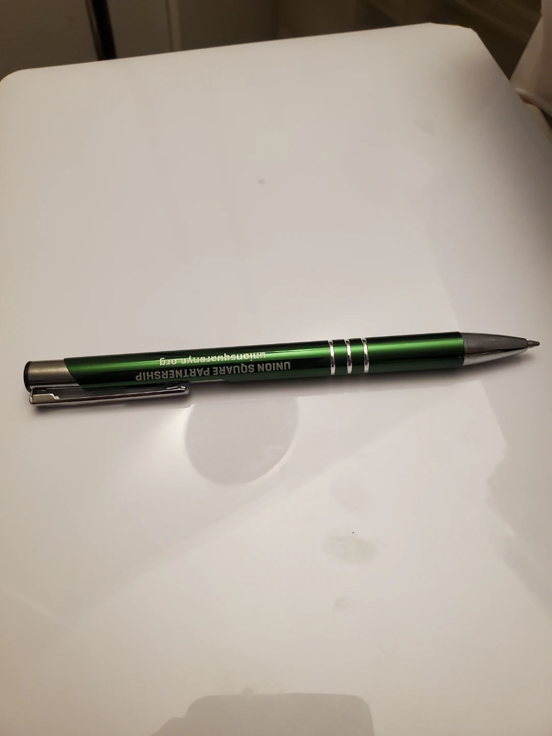 Green Promotional Pen - Union Square Partnership