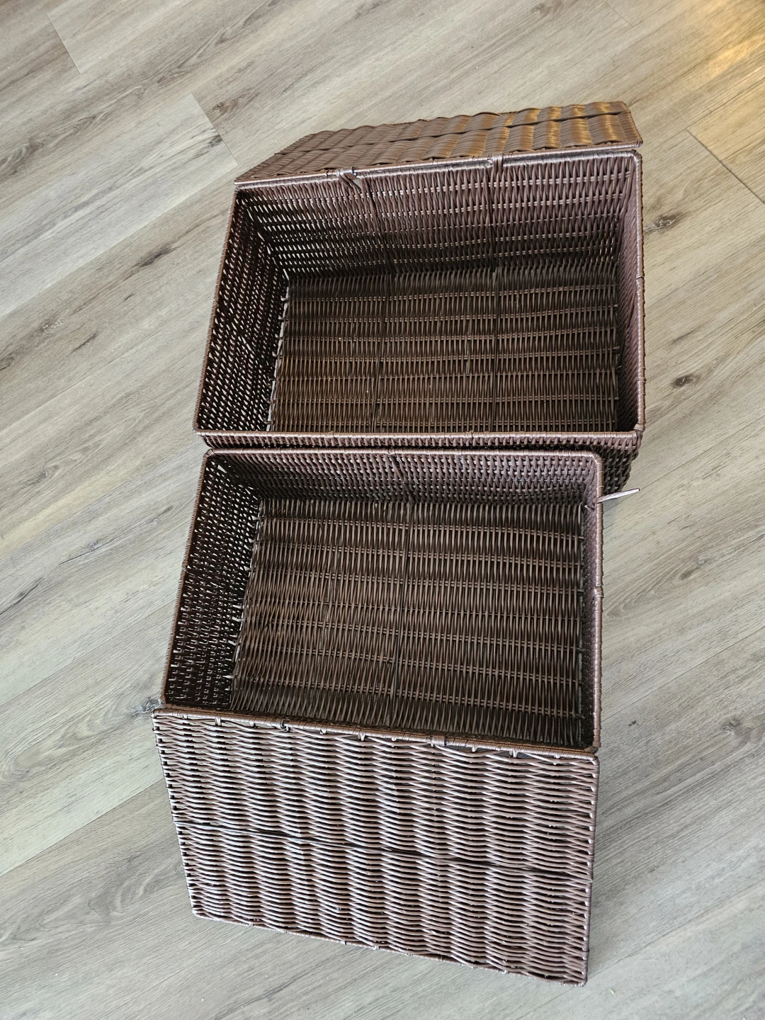 Wicker Storage Baskets with Lids