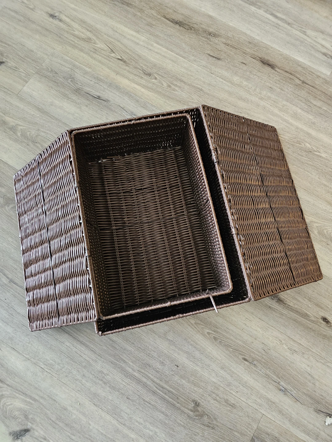 Wicker Storage Baskets with Lids - photo 3