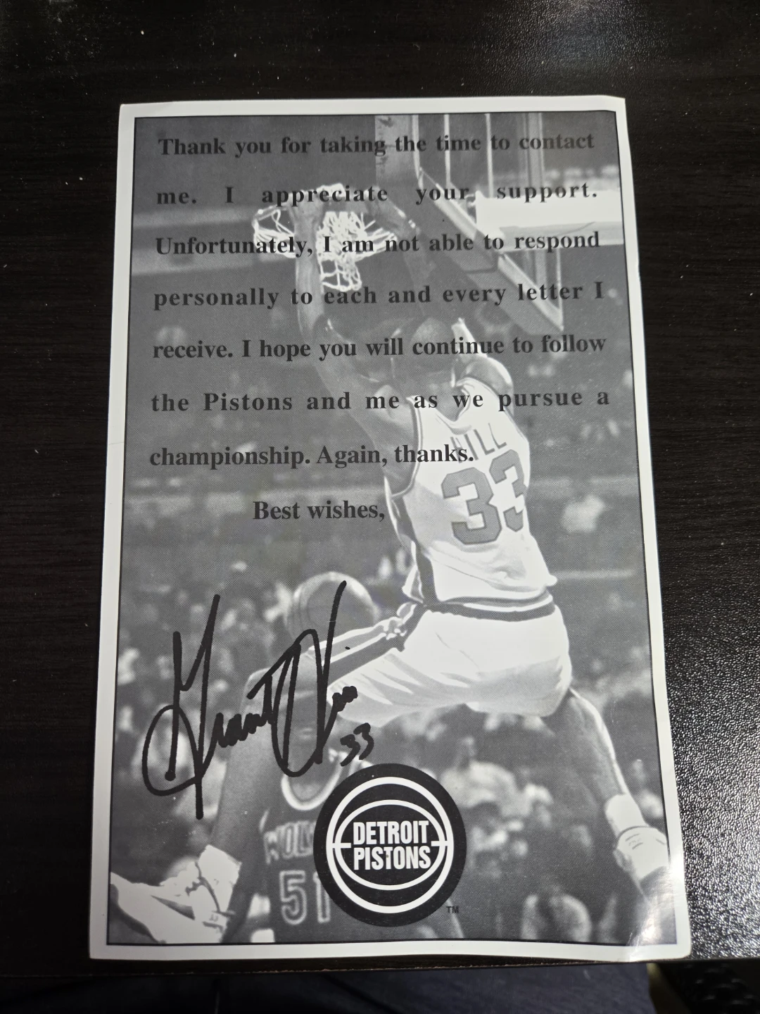 Grant Hill Detroit Pistons 1994-95 Fleer Card - photo 2