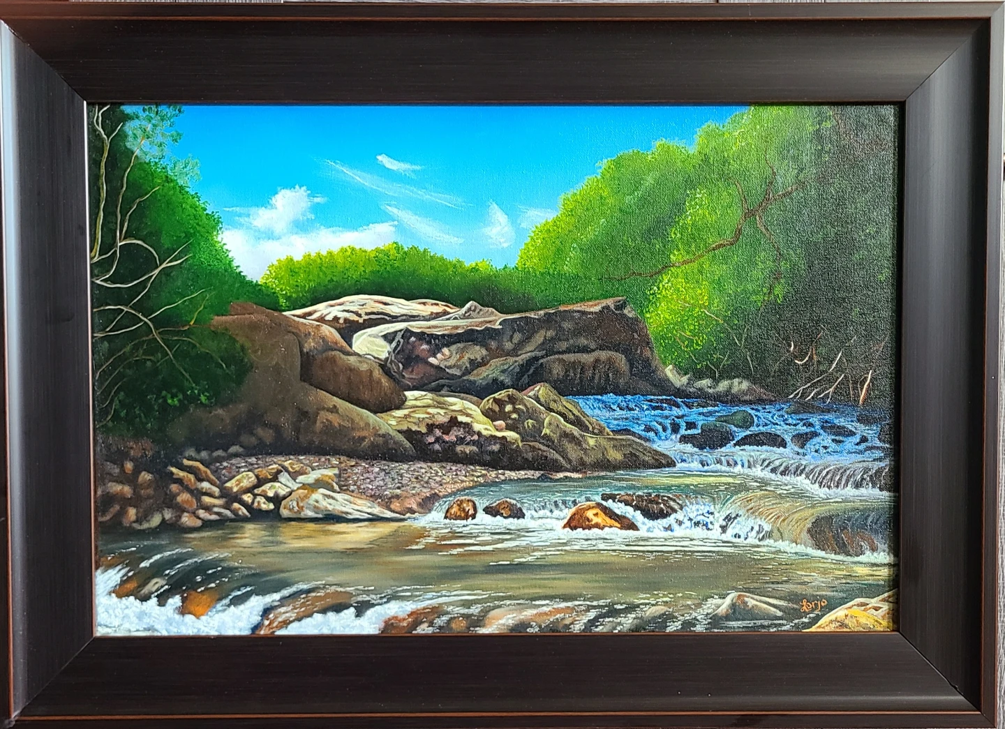 Original Landscape Painting in oil and Pastels