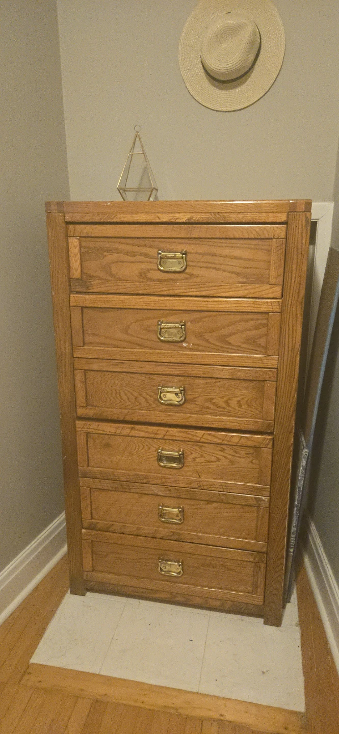 Antique Oak 6-Drawer Dresser