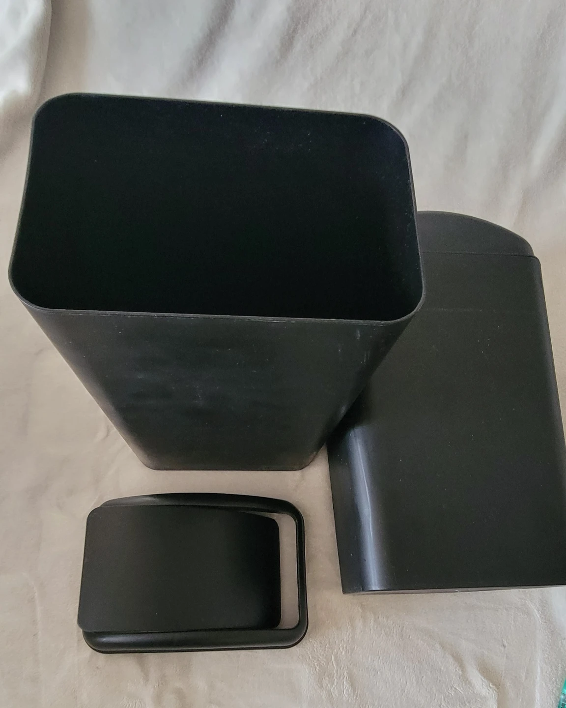 Black Bathroom/office/ bedroom Trash Can with Lid ⚽ - photo 3
