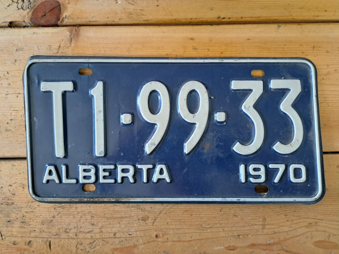Alberta License Plates - 1956, 1964, 1965, 1970