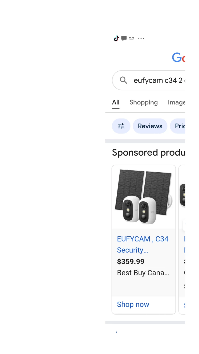 eufy eufyCam C34 2-Cam Pack with Solar Panel roughly 400$