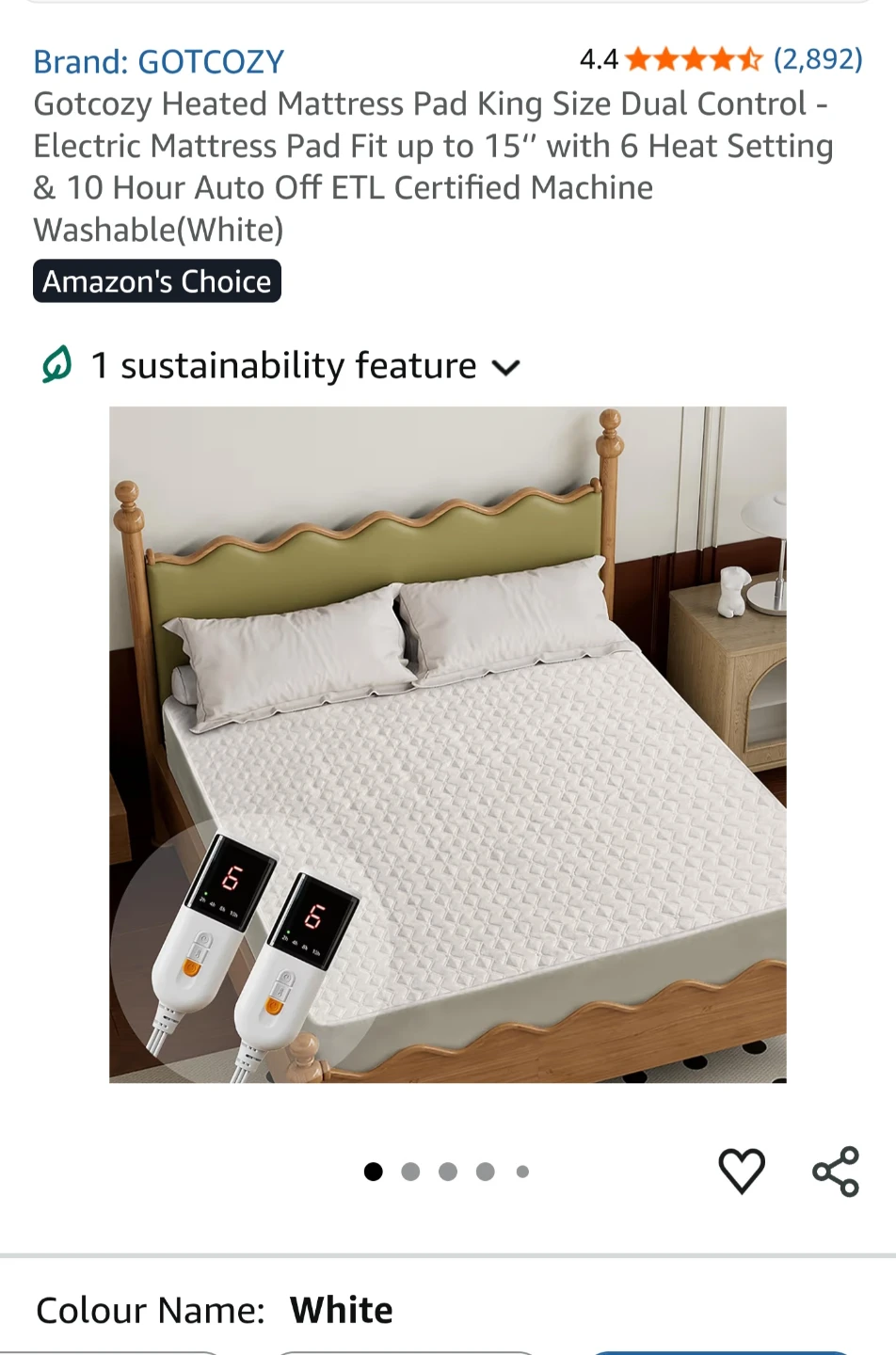 New King Bed GetCozy Heating Pad - photo 4