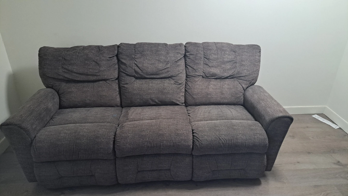 Dark Grey Reclining Sofa - photo 3