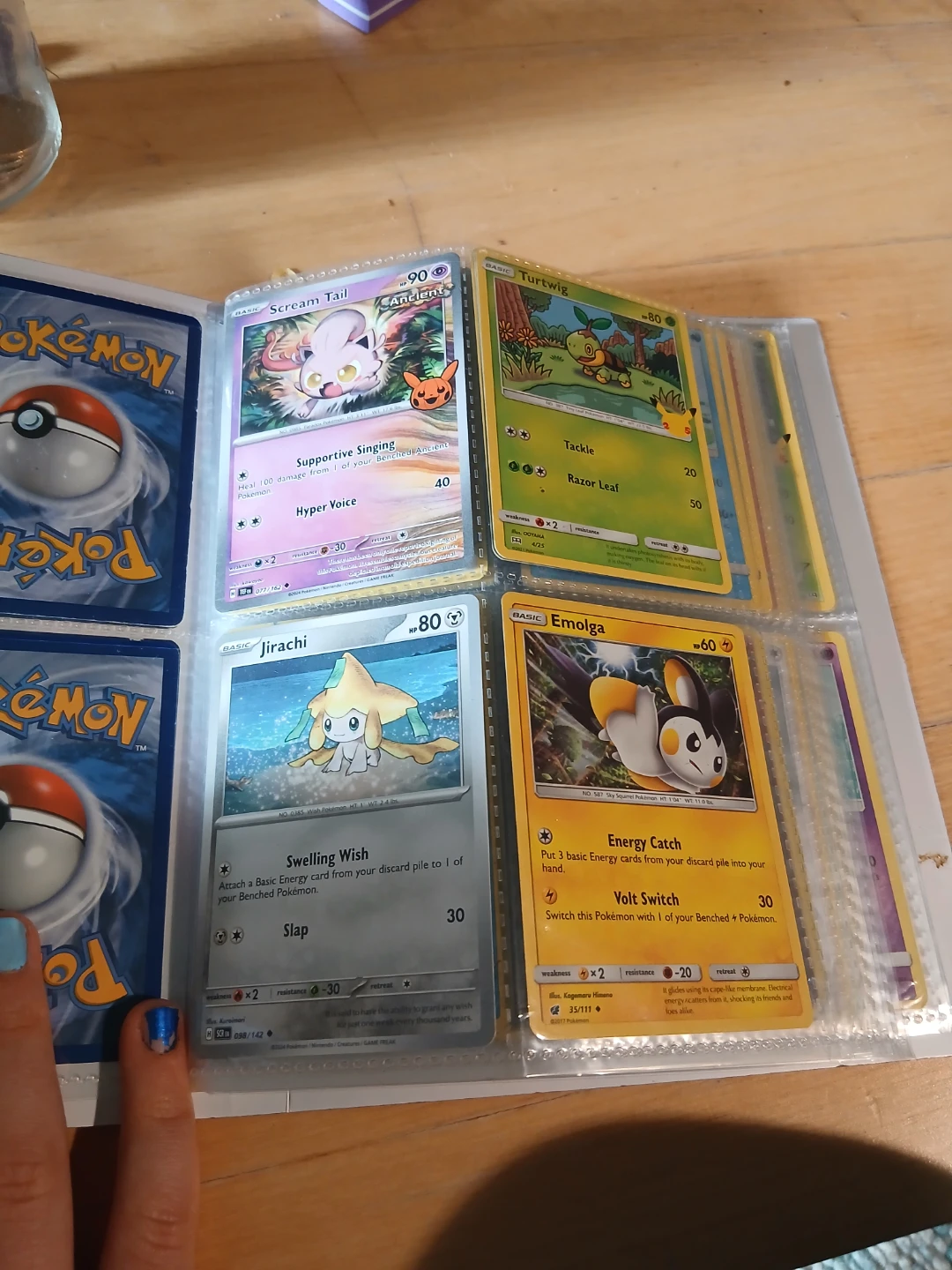 Pokemon Trading Card Binder half full with cards - photo 4