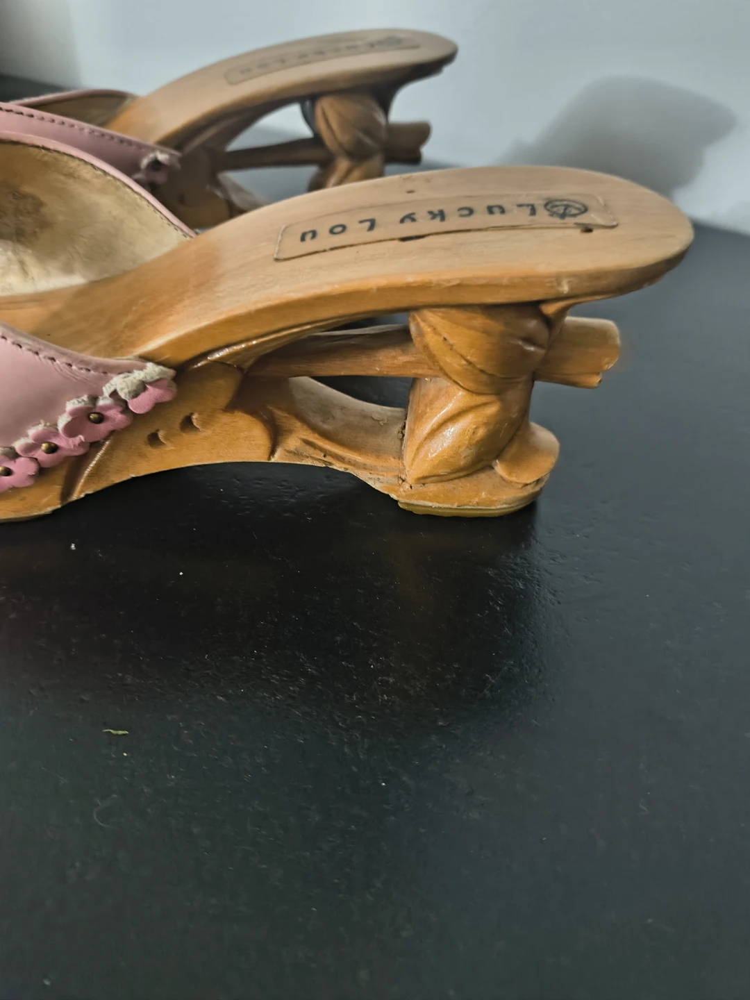 Authentic Lucky Lou vintage wooden shoes - photo 5