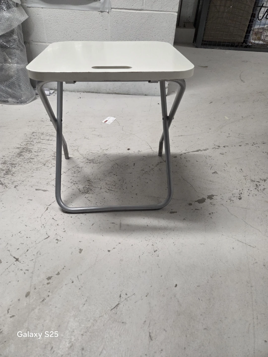 White Folding Tray Table