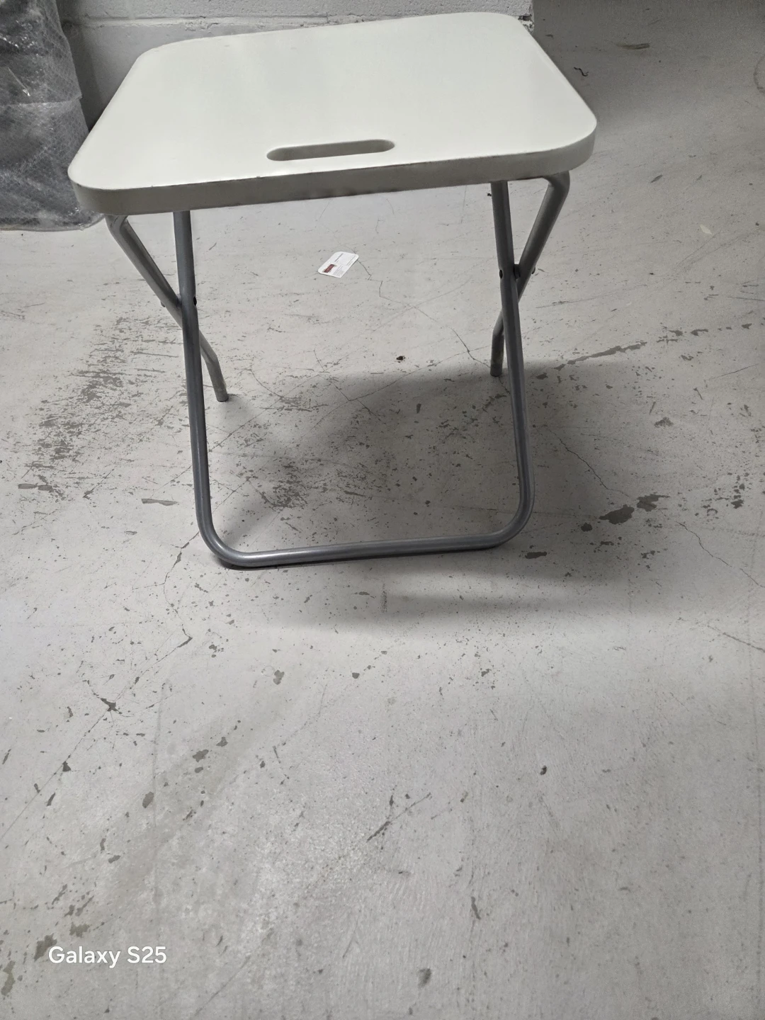 White Folding Tray Table - photo 2