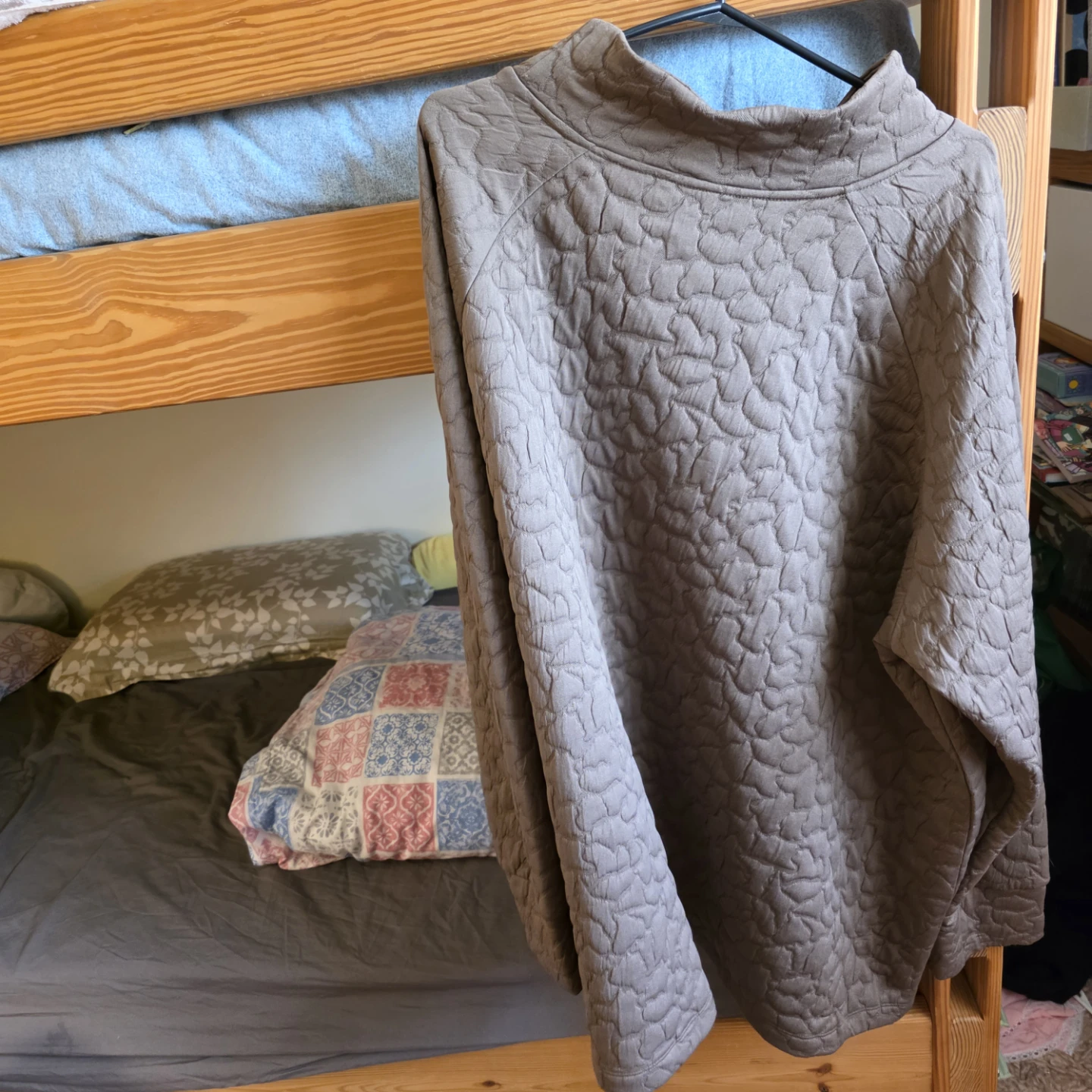 Joe Fresh Active Brown Quilted Mock Neck Top 3X - photo 3
