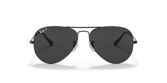 Brand New Ray-Ban Aviator Sunglasses - All Black + Care Kit