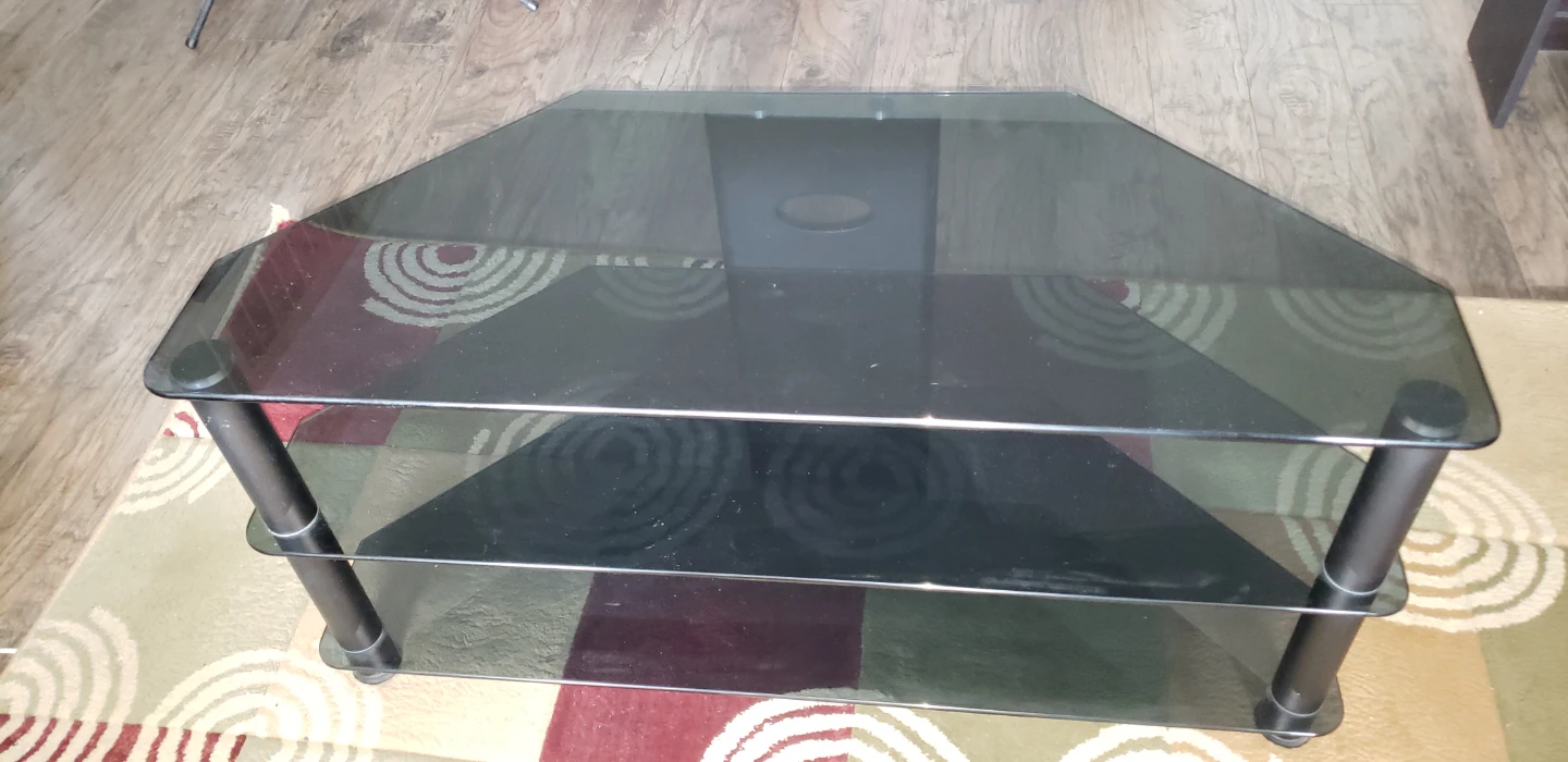 3-Tier Glass TV Stand - photo 3