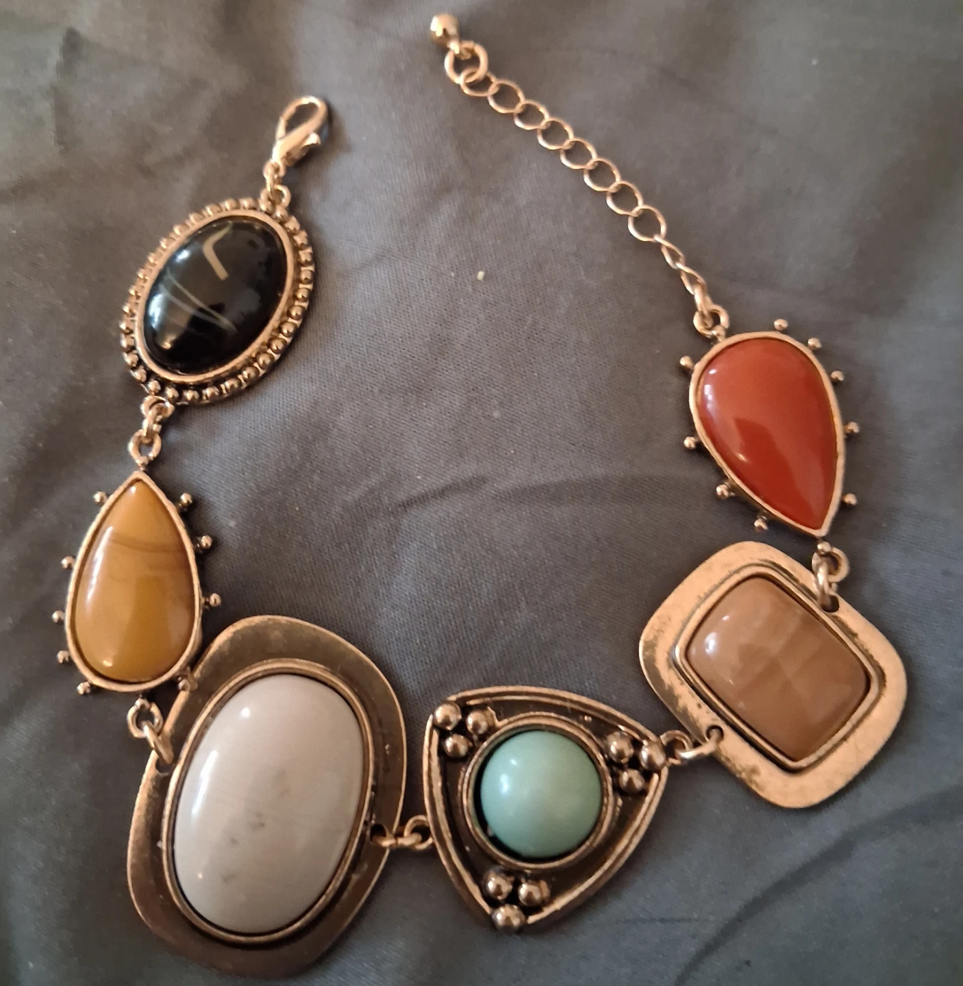 Multi-gemstone Charm Bracelet & Pendant Set - photo 2