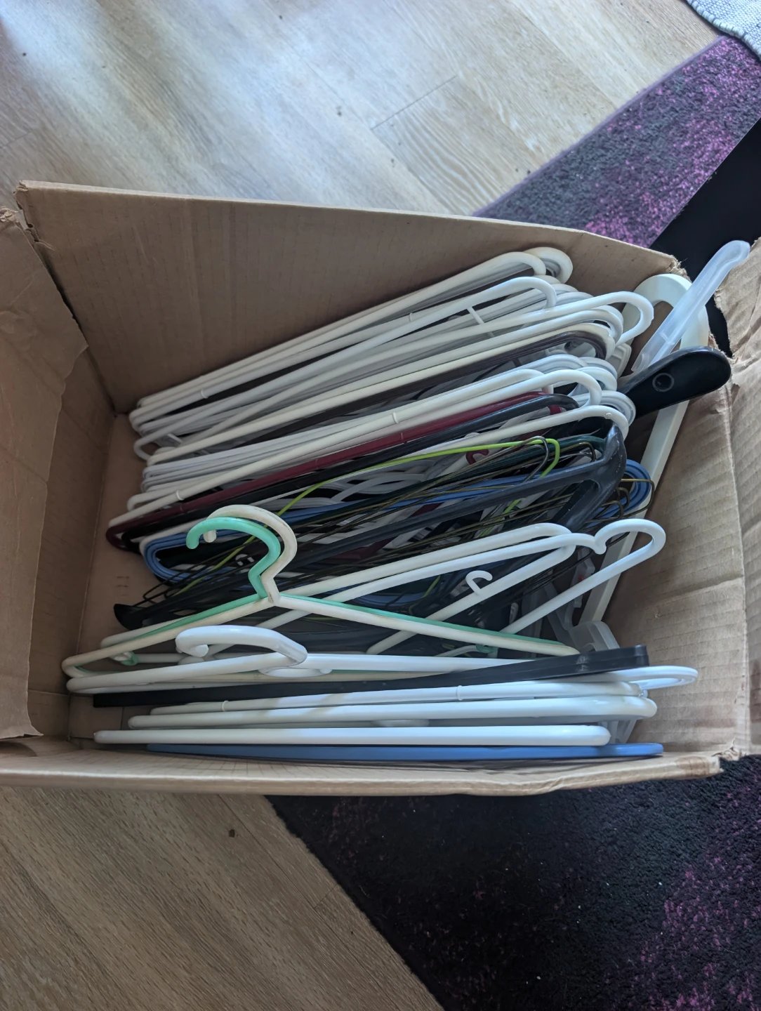 Free assorted clothing hangers