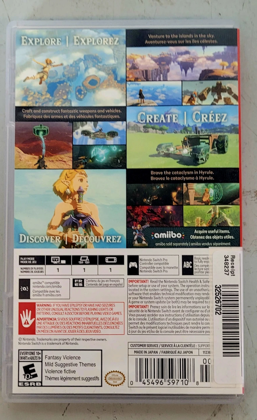 Nintendo Switch  Zelda Tears of The Kingdom (32526702) - photo 2