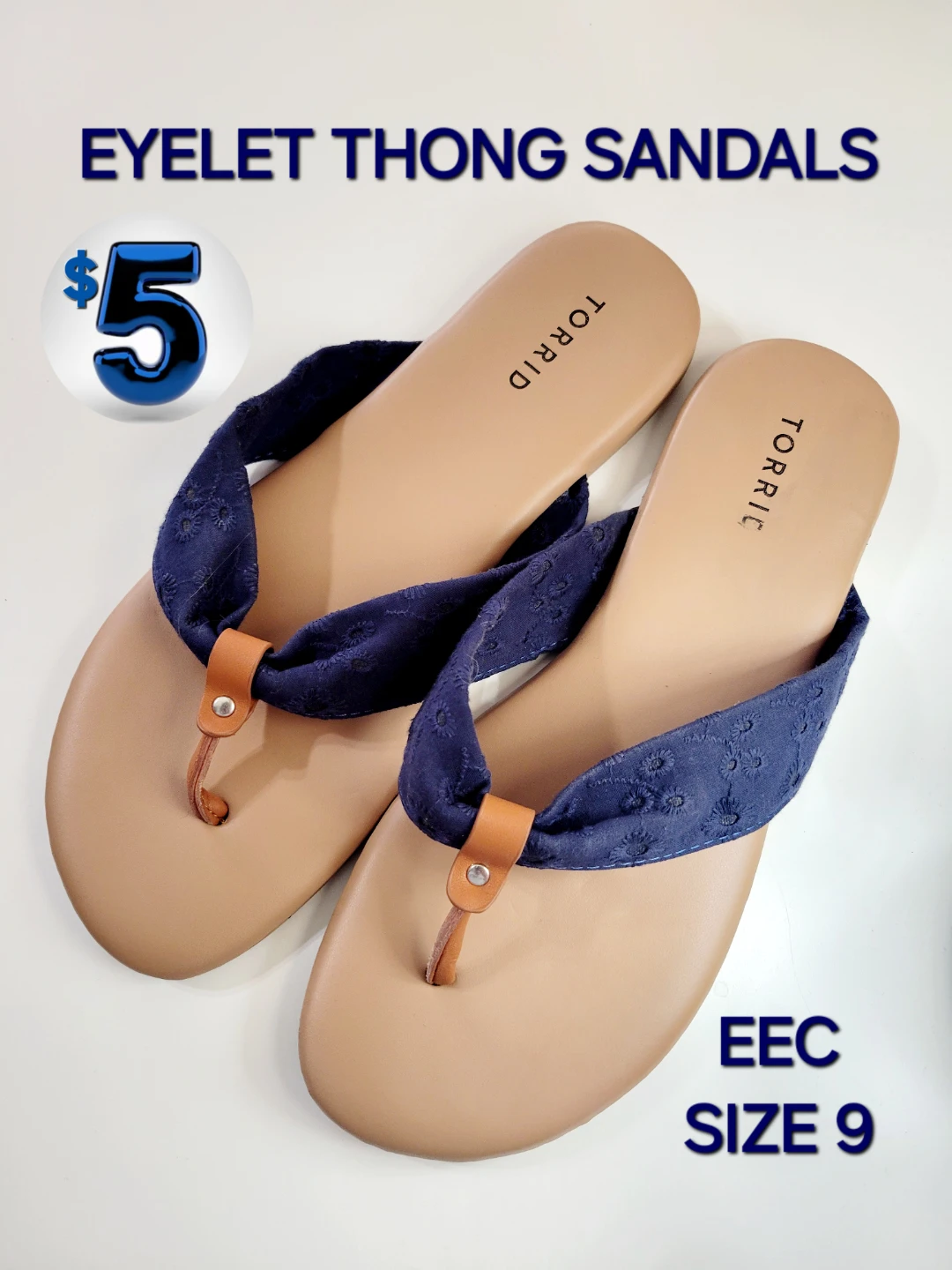 Eyelet Thong Sandals