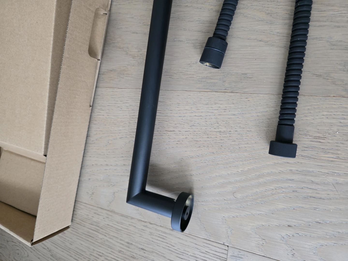 Black Adjustable Shower Head Holder Bar with Hose - photo 4