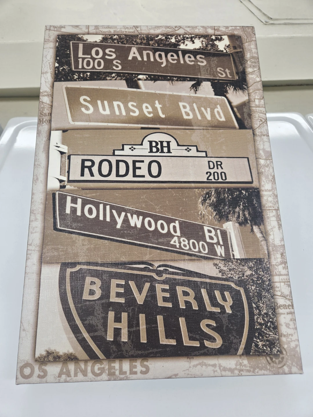 Los Angeles Street Sign Canvas Art