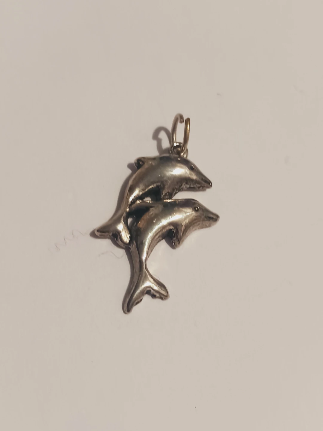Cute Silver Dolphin Pendant - photo 3