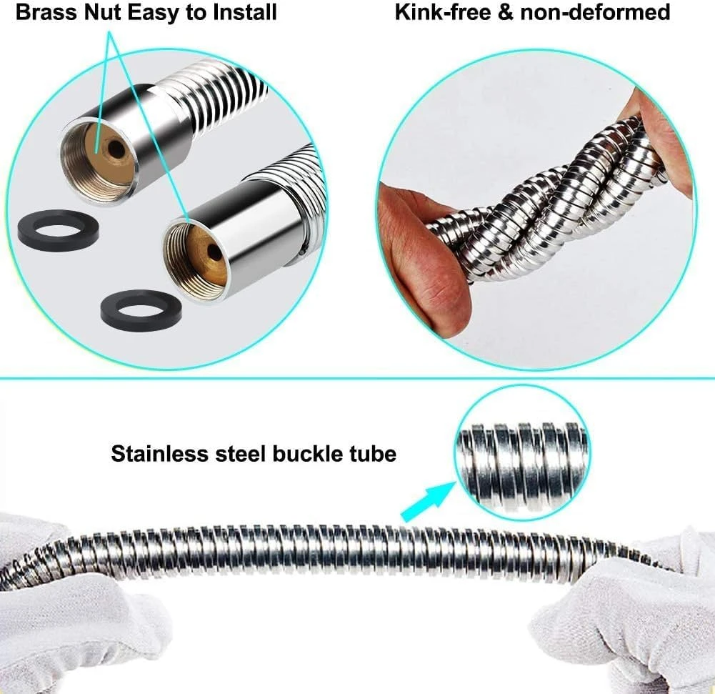 Stainless Steel Shower Hose with Brass Connector - photo 3