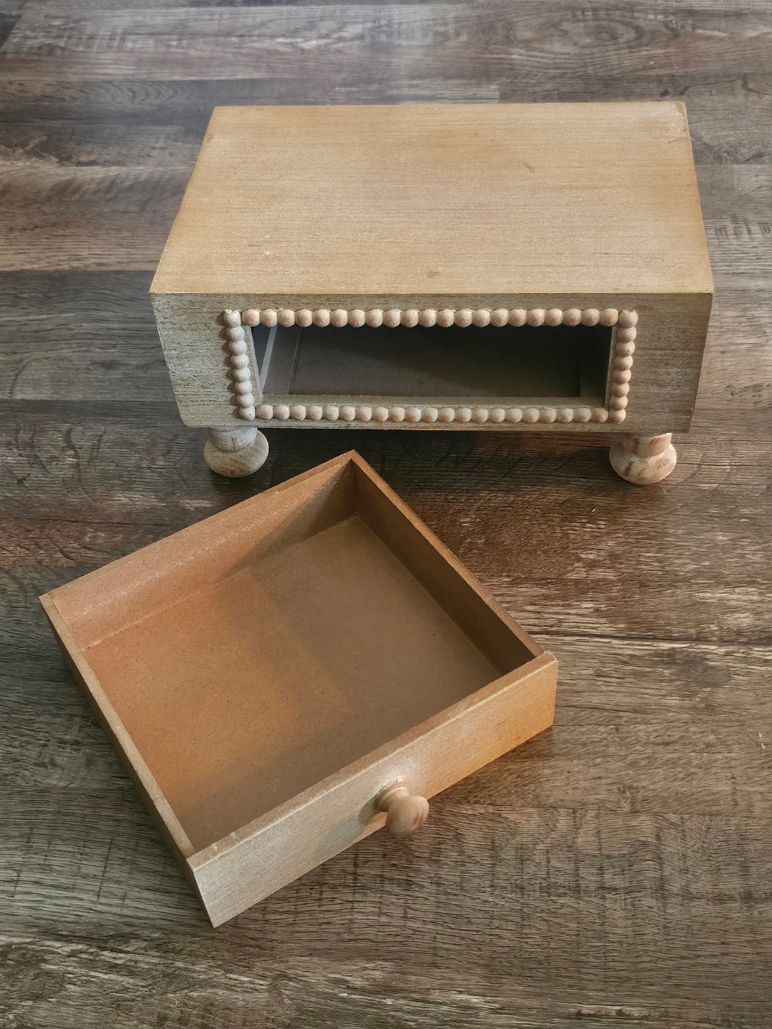 Wooden Storage Box with Drawer - photo 2