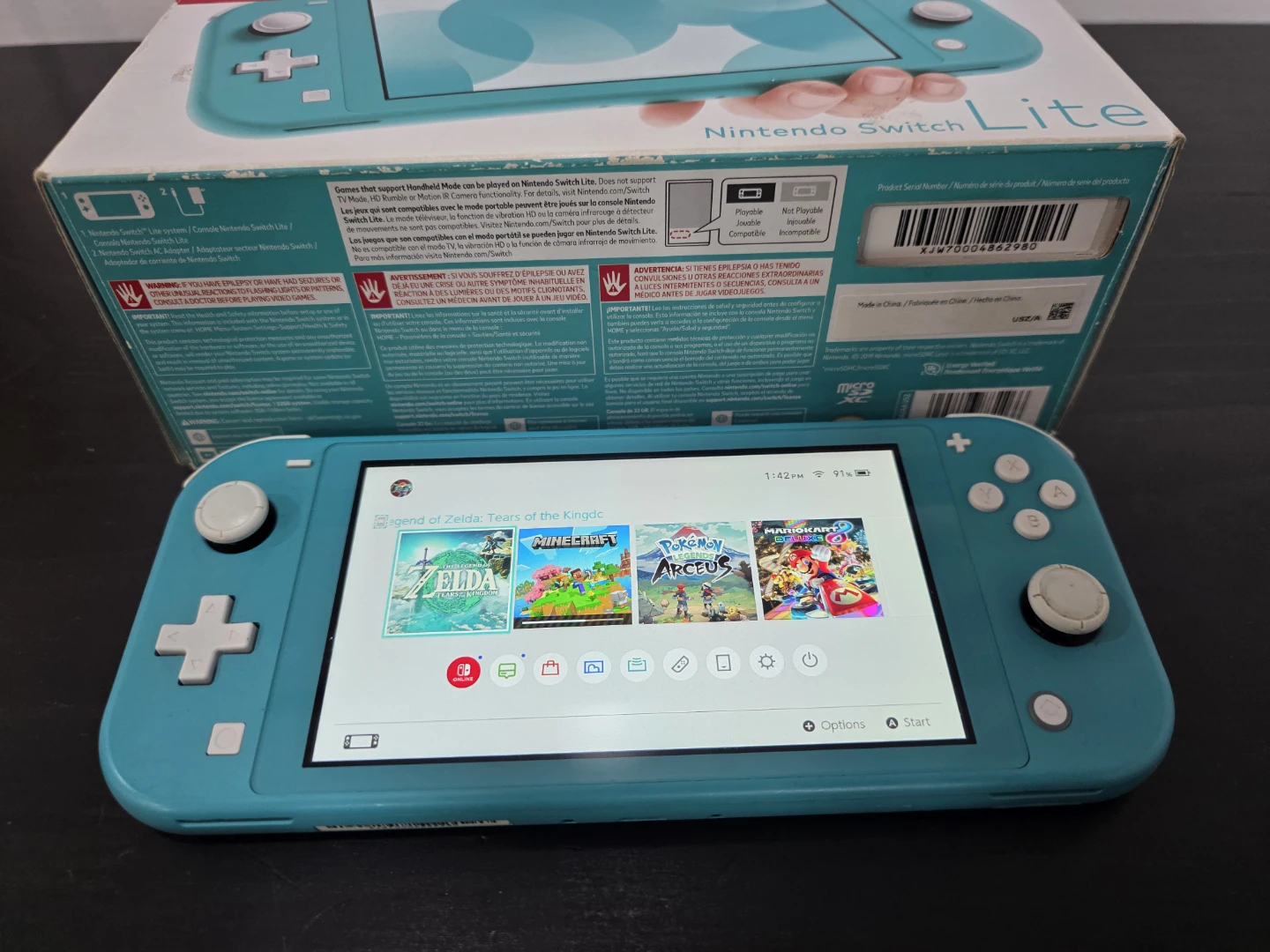 Nintendo Switch Lite Turquoise Console