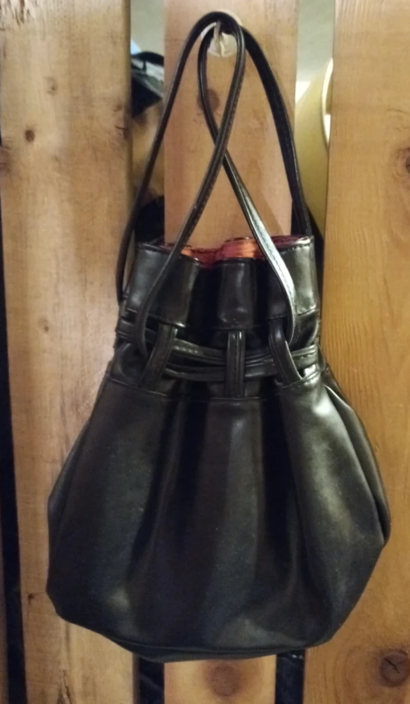 Black Drawstring Purse 50 Years Old