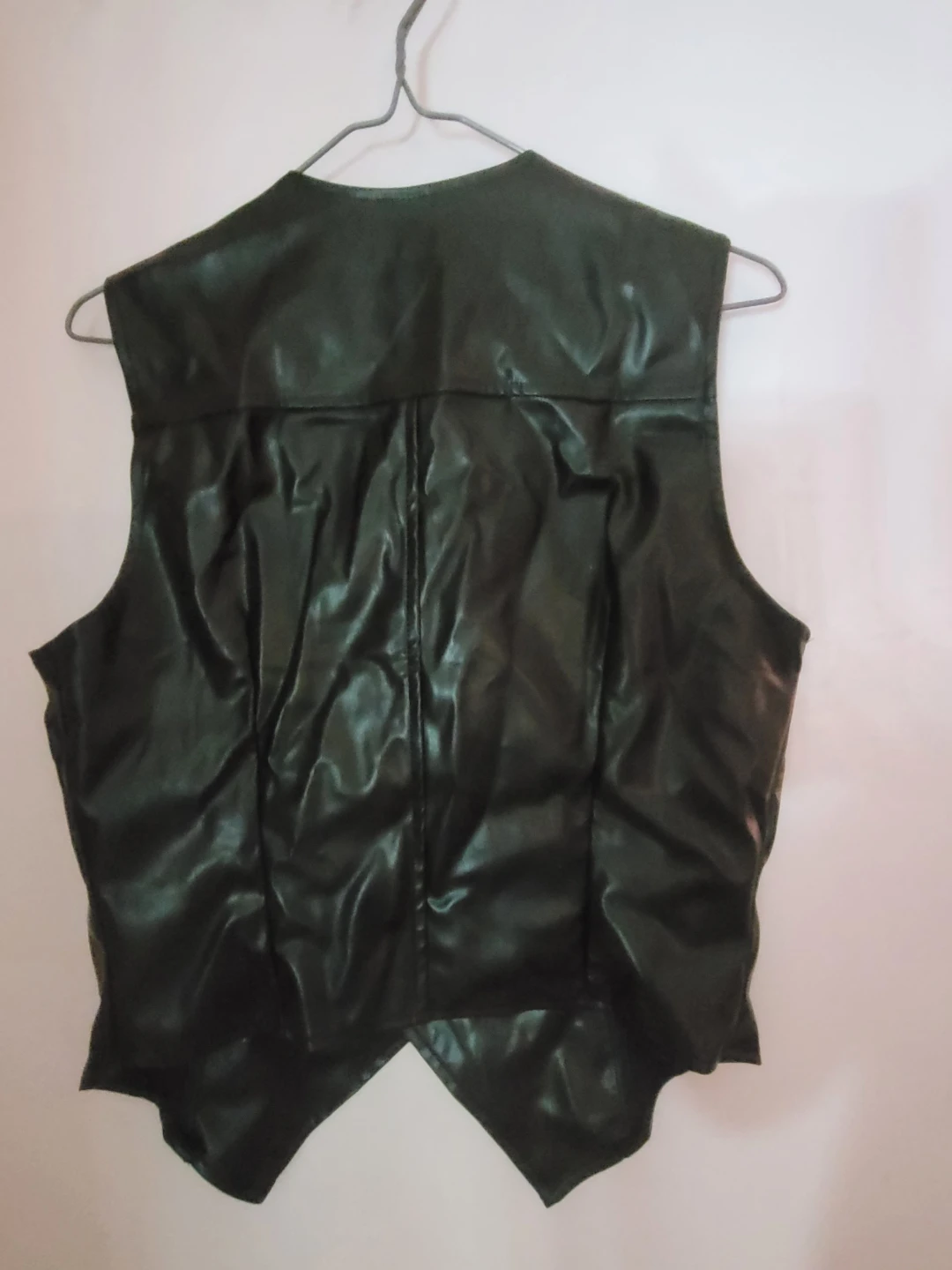 Black Faux Leather Vest - photo 2