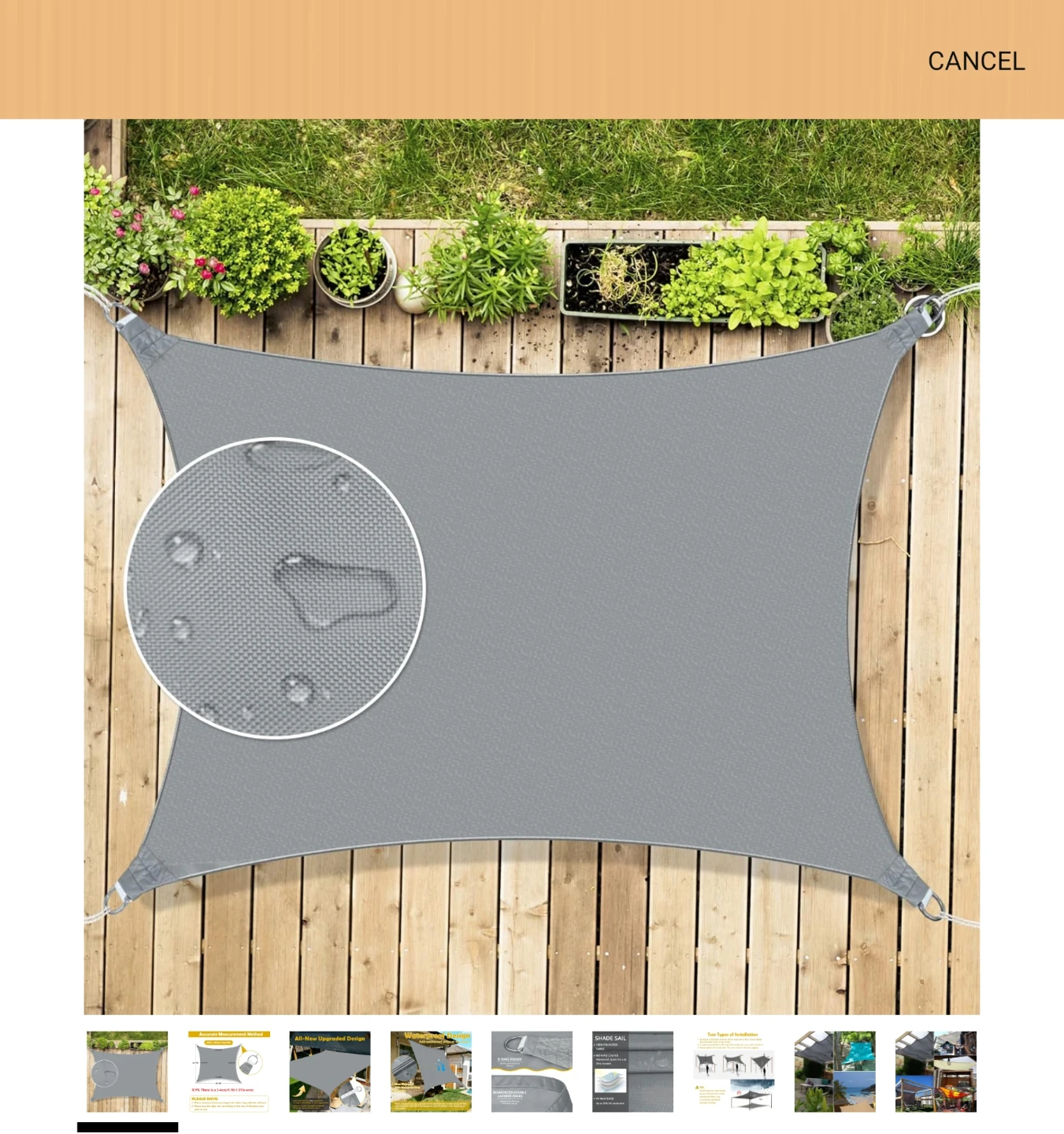 Grey Shade Sail