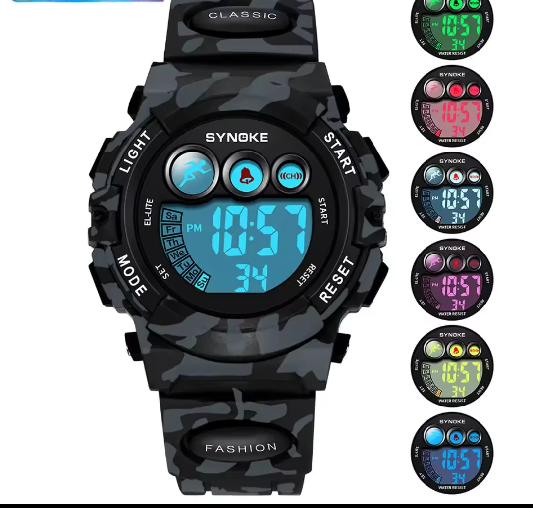 Synoke Digital Camouflage Watch ** Black, Green & Blueversions**