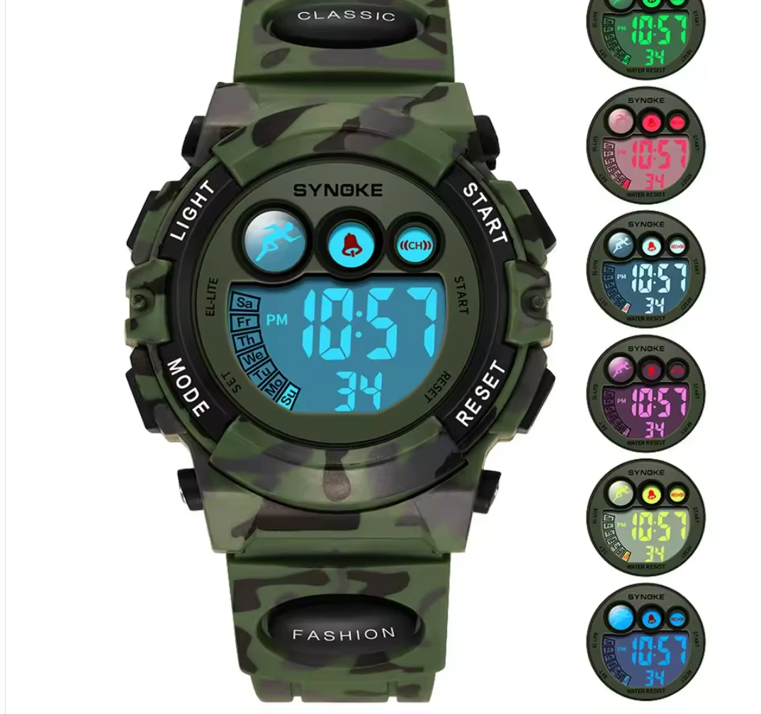 Synoke Digital Camouflage Watch ** Black, Green & Blueversions** - photo 3