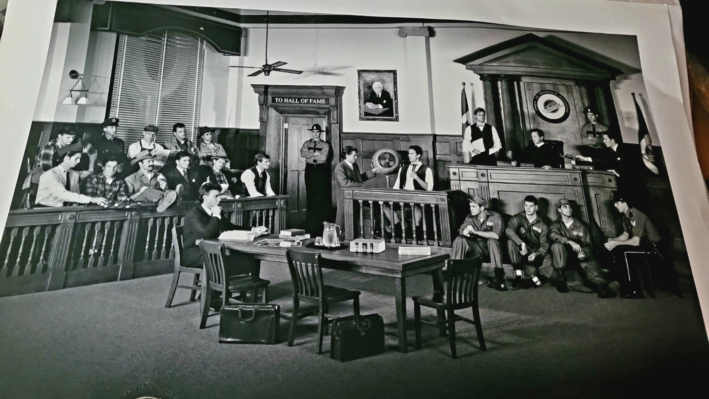 CANUCKS 1993 Vintage Courtroom Scene Photograph