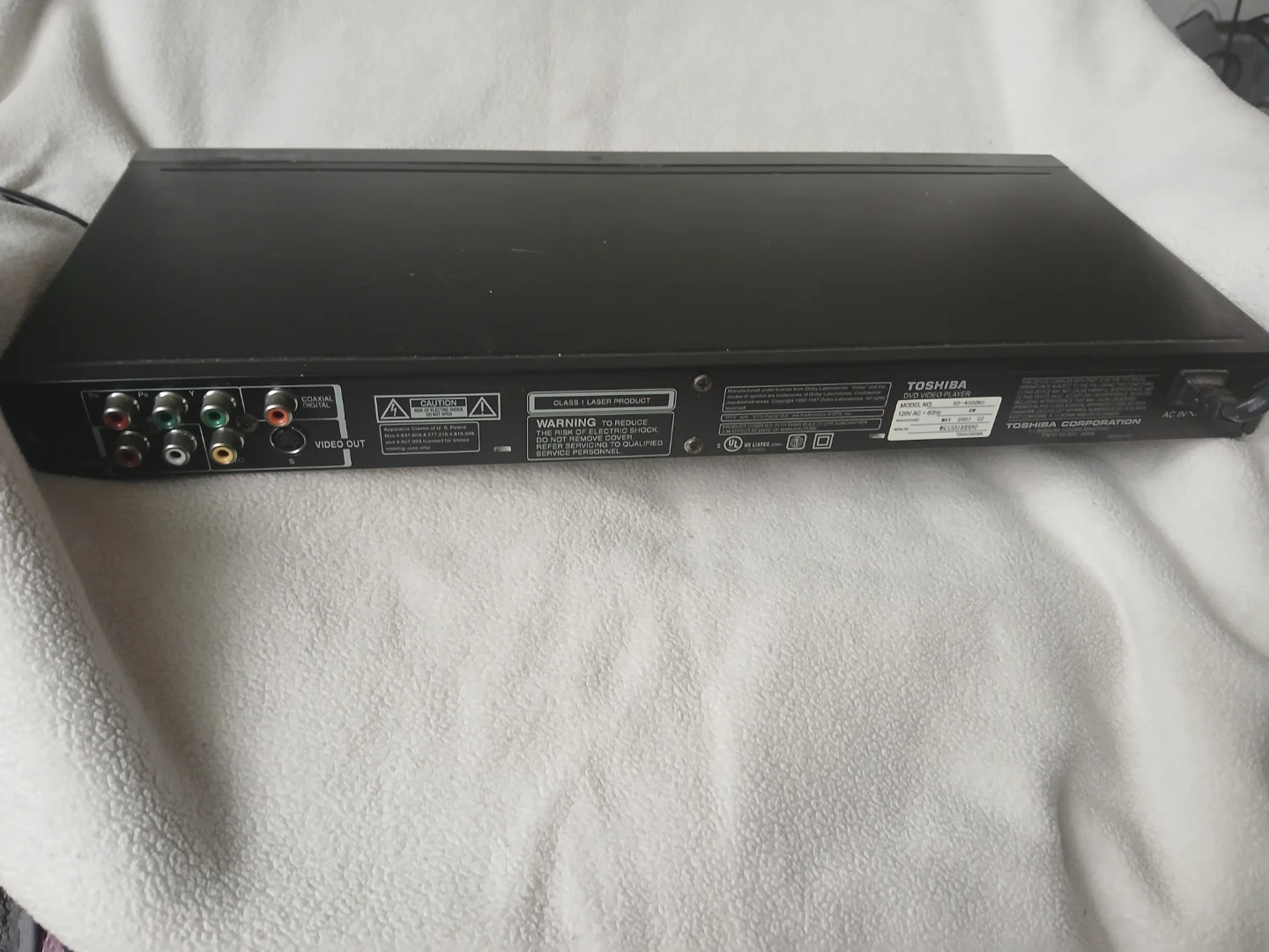 Toshiba SD-4000 DVD Player - photo 2