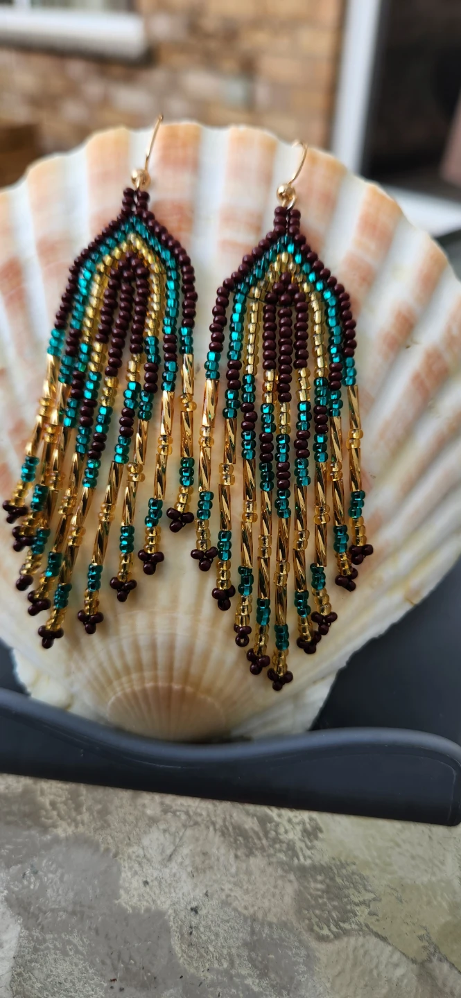Beaded Dangle Earrings - photo 2