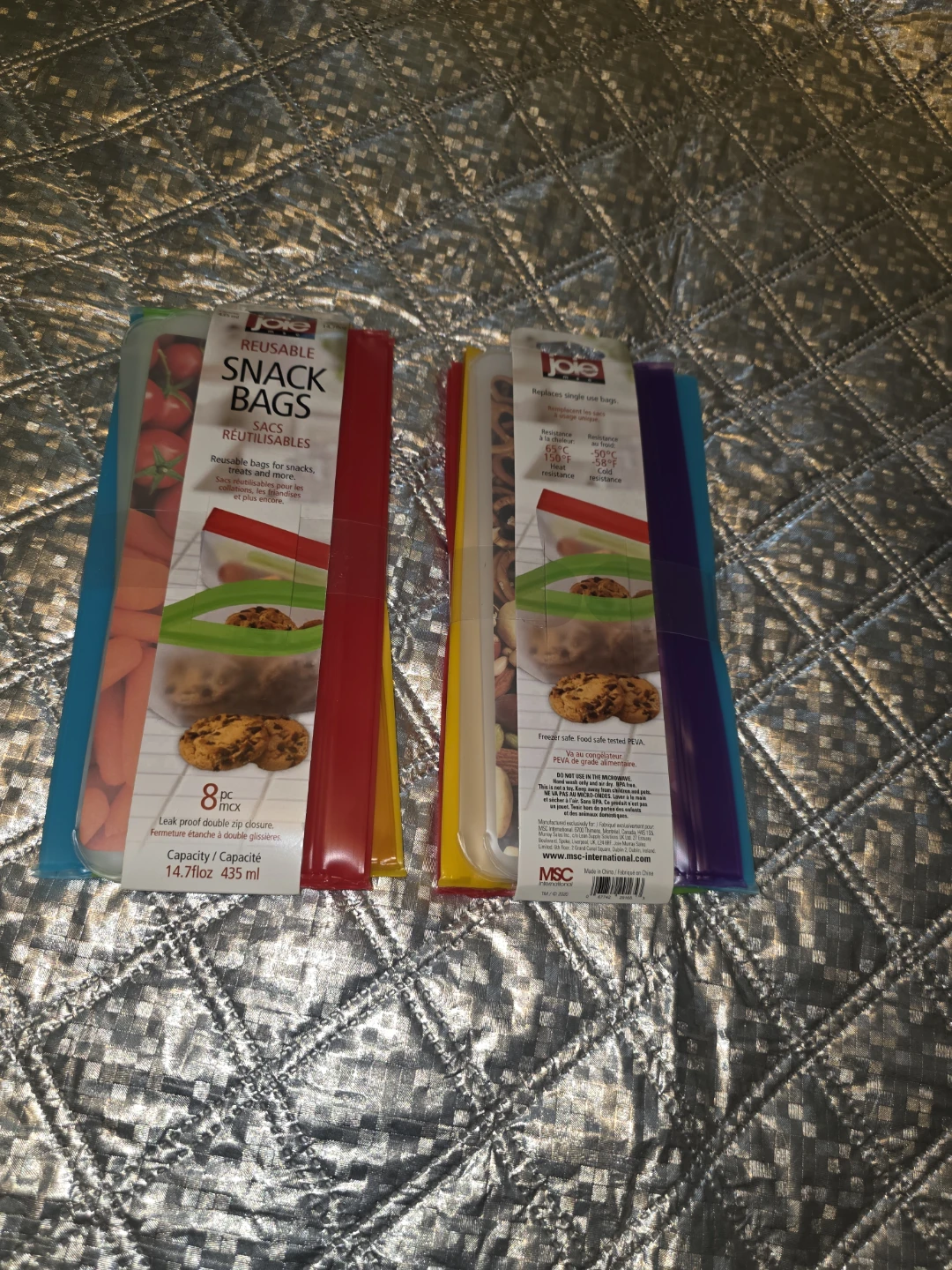 ⚽ Reusable Snack Bag with Airtight Seal (8-pack)