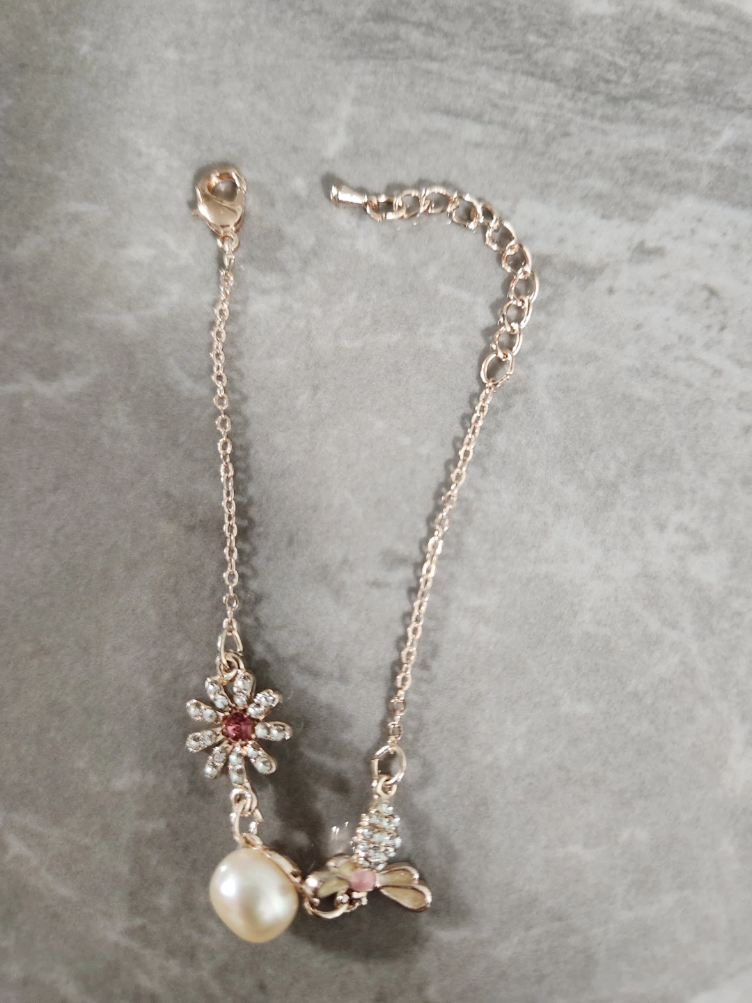 Rose Gold Tone Bracelet with Daisy Charm - photo 2